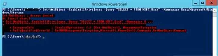 Powershell Get-WmiObject Access is denied