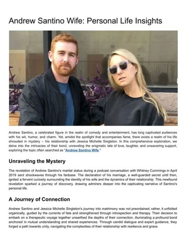 Unveiling The Marital Status Of Andrew Santino: Intriguing Insights Revealed