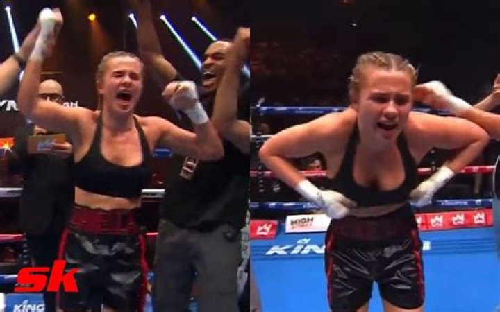 Watch: Stripper soul in a fighter body Fighter flashes her boobs after winning BKFC fight